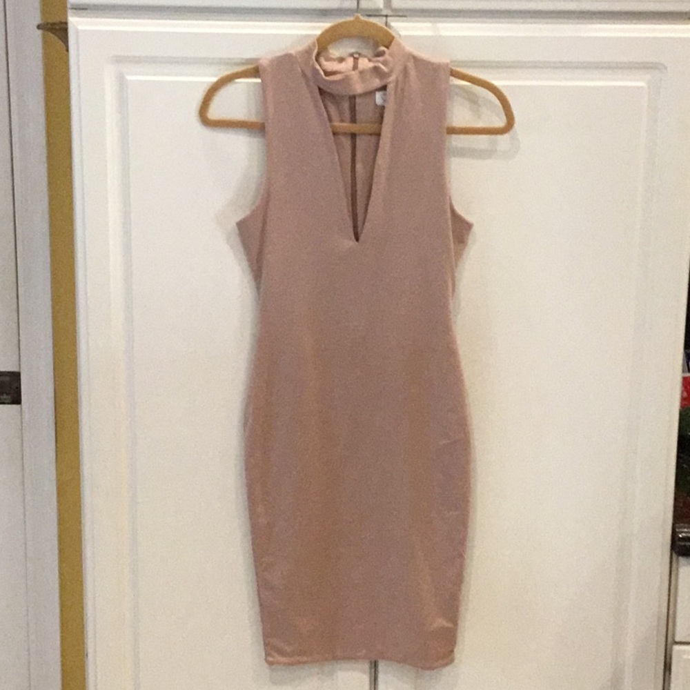 ALOT Tan Bodycon Dress